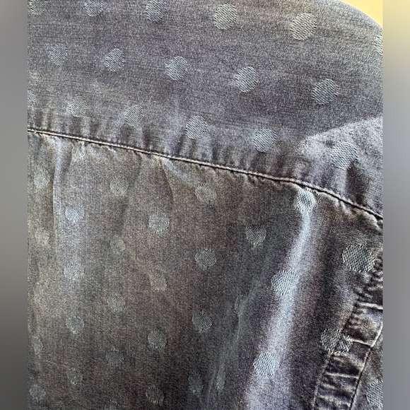 Scotch & Soda chambray jean button up shirt polka dot detail size XL - Picture 11 of 11